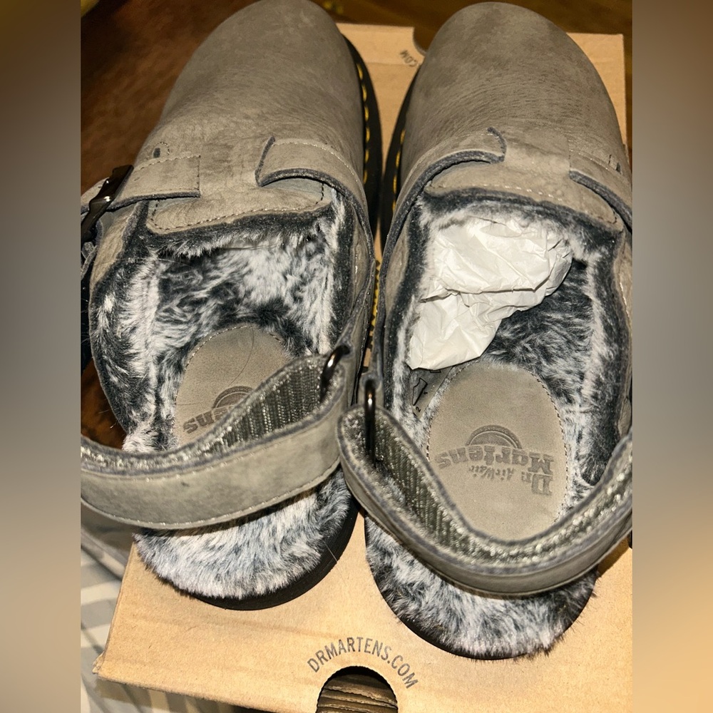 Dr. Martens Nickel Grey Nubuck Shoes - Picture 3 of 5